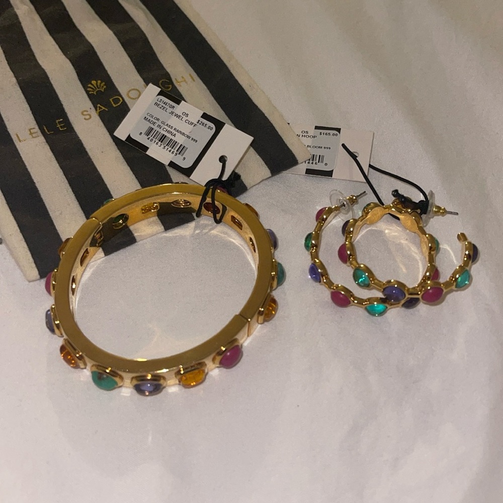 NWT Lele Sadoughi Cuff and Earrings sold together!